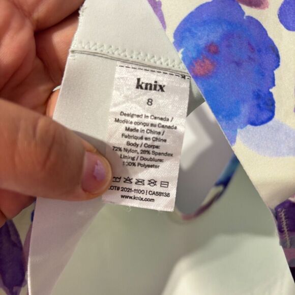 NWT Knix Women's Wing Contour Bra Multicolor 8 Floral Painted Bloom - Picture 3 of 4